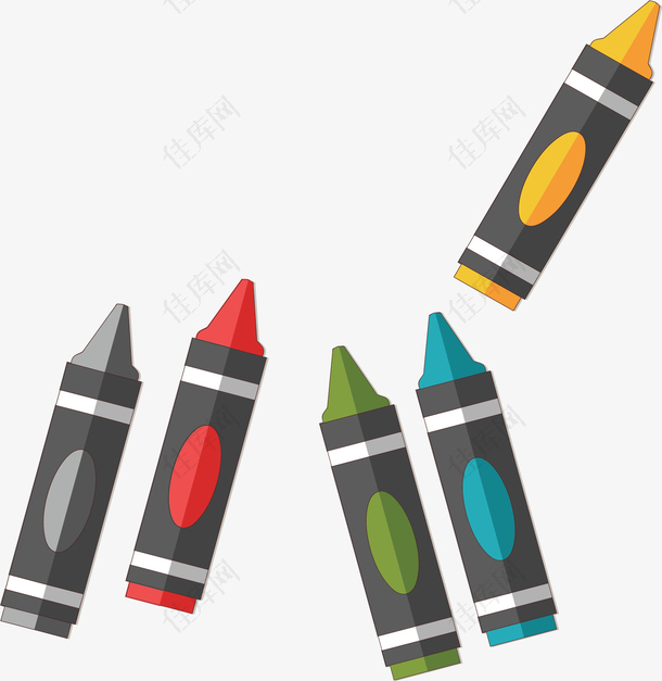 教育美术彩色蜡笔