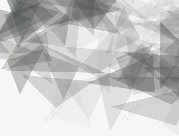 灰色透明三角花纹