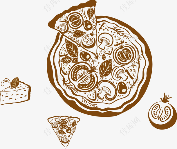 插画披萨