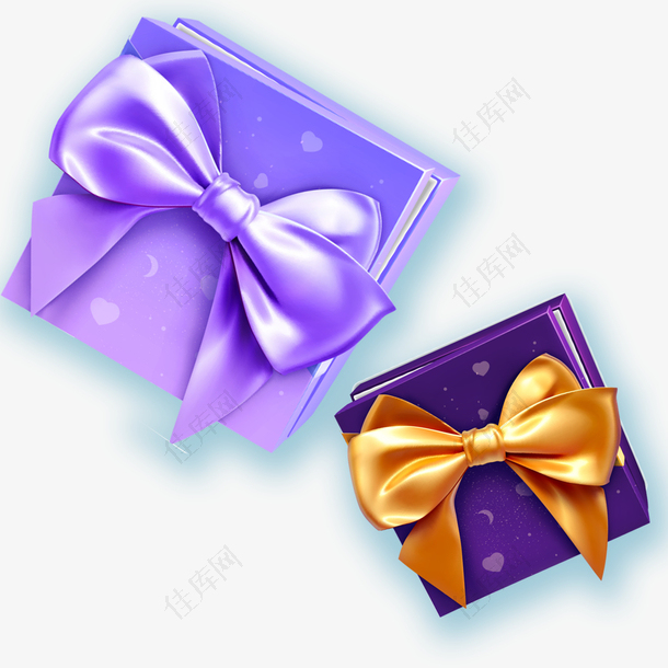 紫色纸盒礼品设计