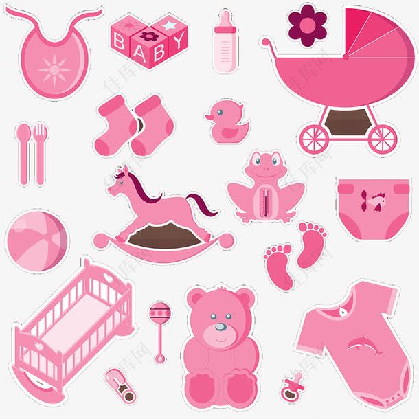 粉色婴儿用品
