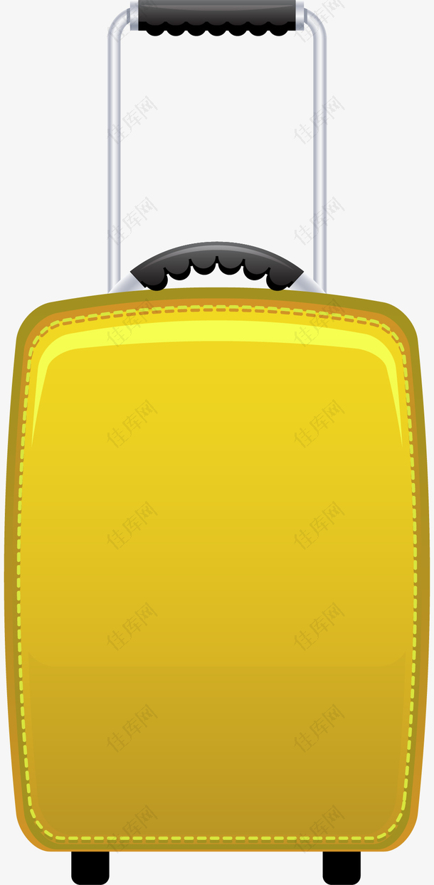 黄色行李箱子
