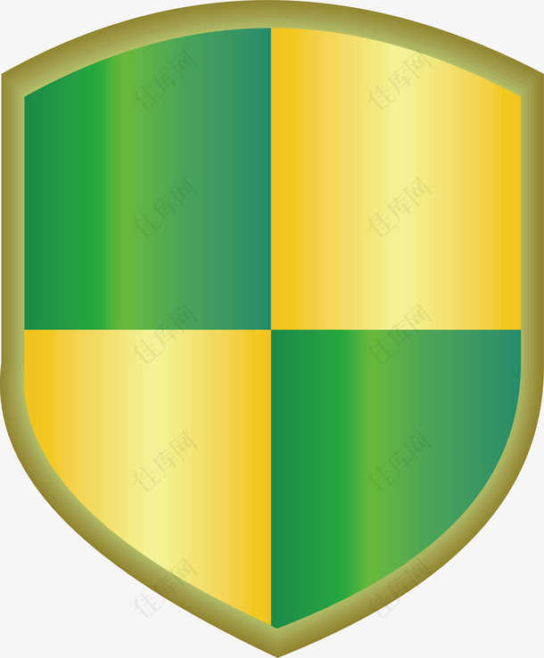 黄绿盾牌