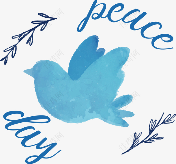 蓝色鸽子世界和平日
