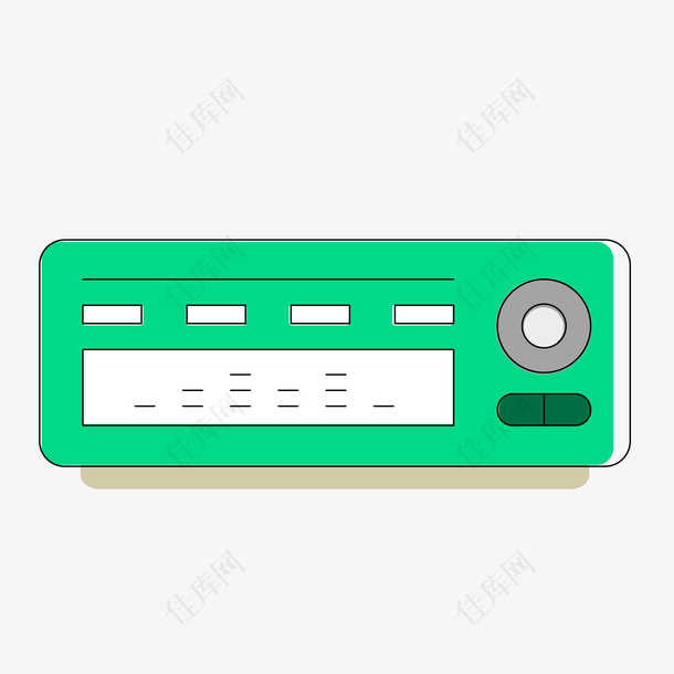 卡通绿色的音乐播放器设计