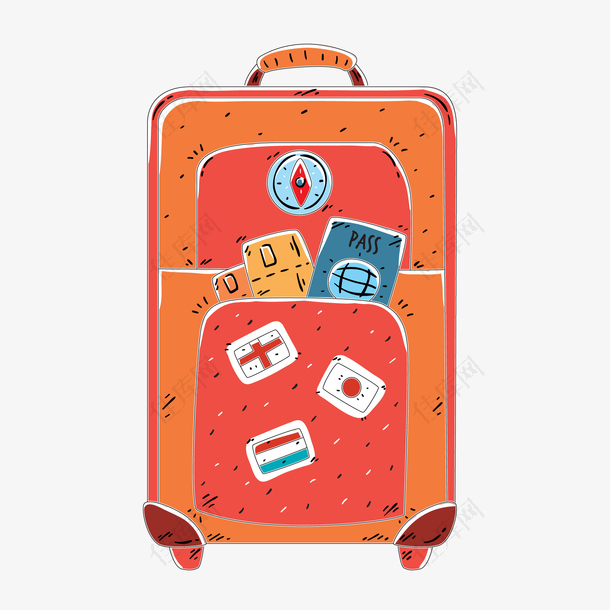 彩绘旅行行李箱设计
