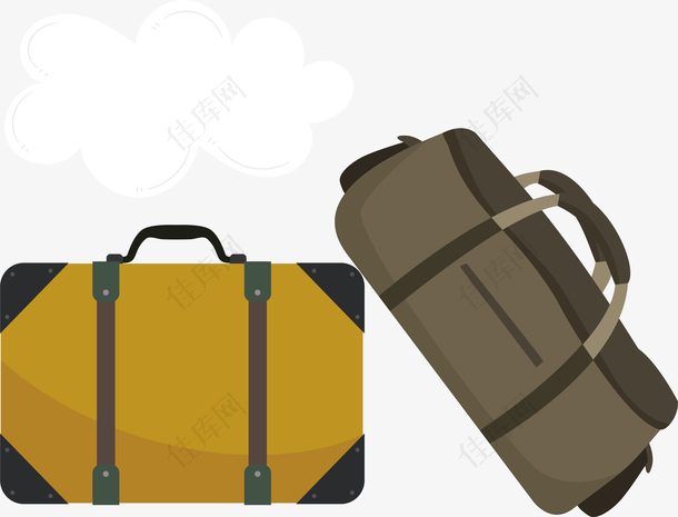 留学旅行创意旅行箱图标矢量素材