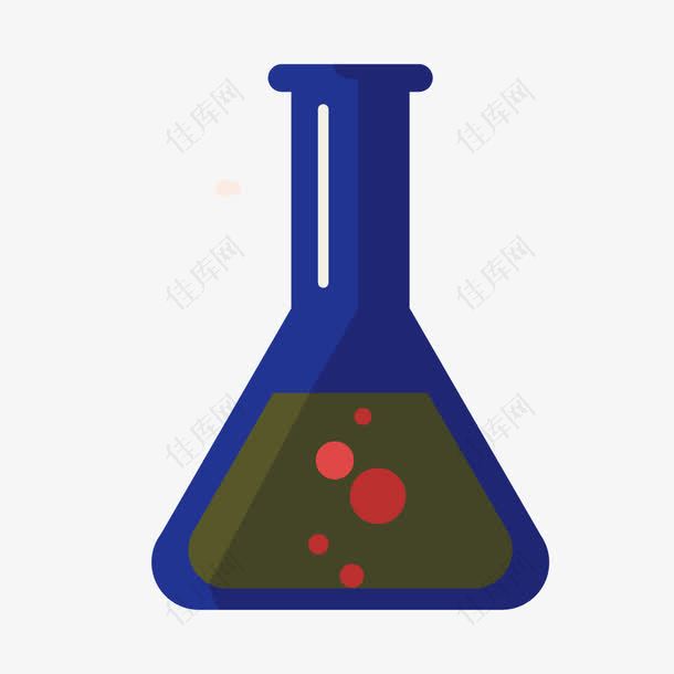 矢量化学实验烧瓶