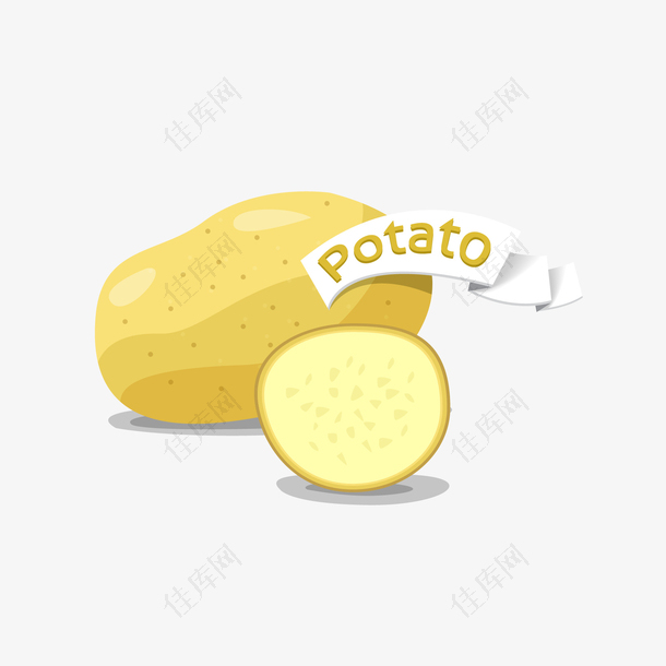卡通土豆标签设计