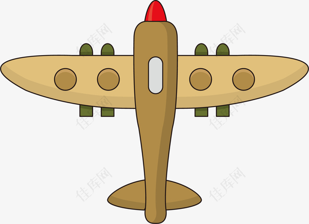 卡通轰炸机军用飞机