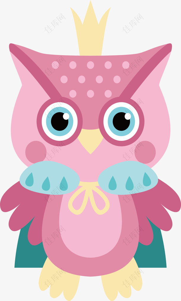 粉色小鹰动物设计