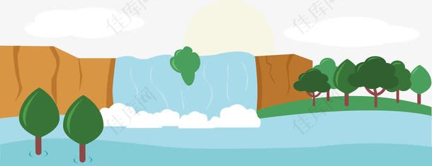 山水风景插画