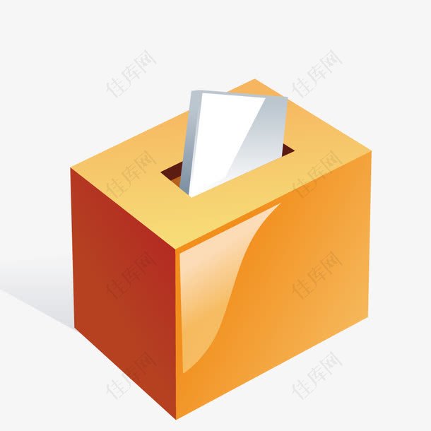 矢量投票纸盒