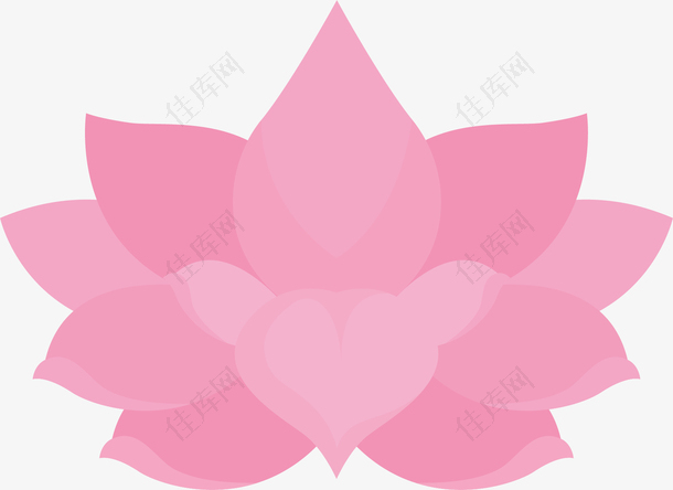 粉红色美容莲花标志
