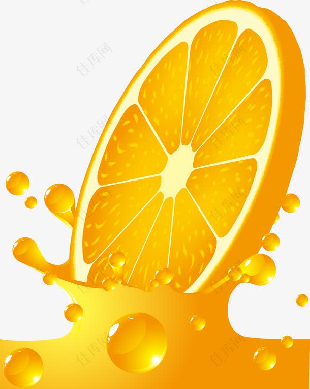 橙汁喷溅