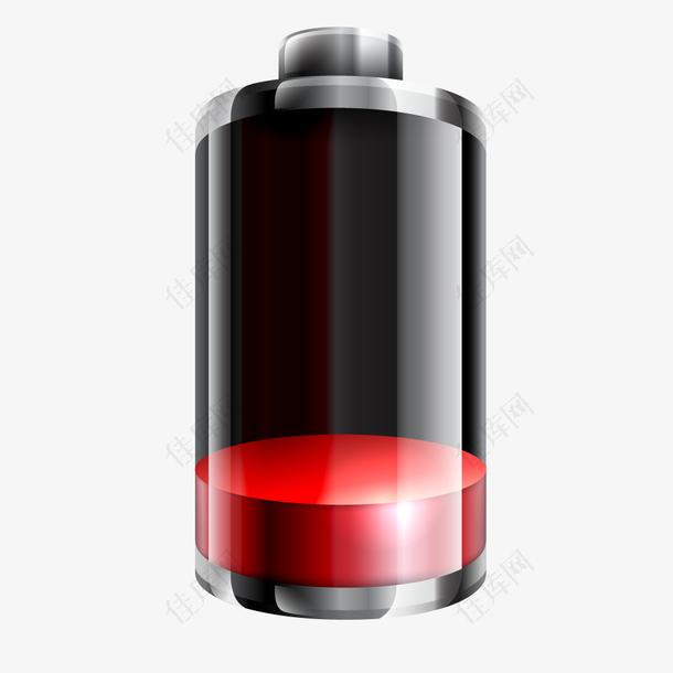 黑色红色电池图标设计素材合集