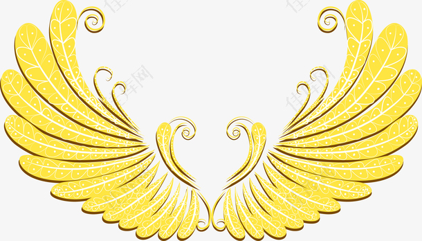 黄色创意翅膀