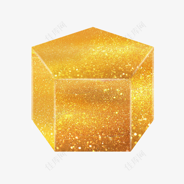 大气礼盒金色礼物包装盒活动几何图