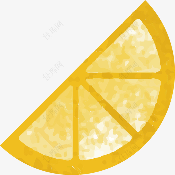 矢量图可口的柠檬片