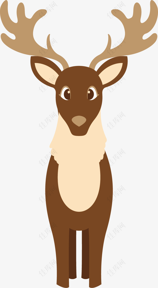 矢量图棕色的麋鹿