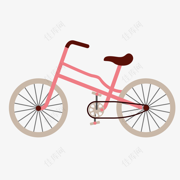 矢量卡通手绘全民健身日骑自行车