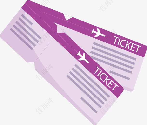 紫色旅游季飞机票