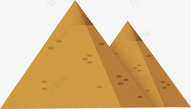 矢量图水彩金字塔