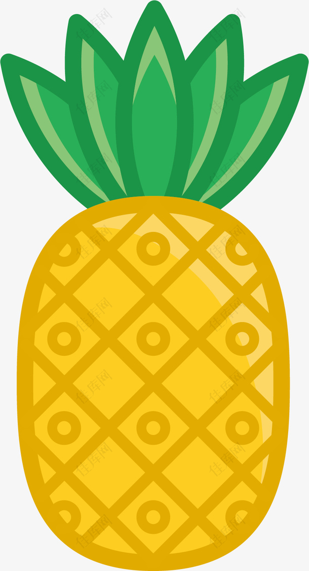 矢量图水果大菠萝