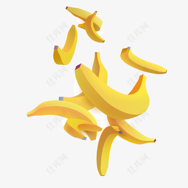 黄色香蕉拼接图案