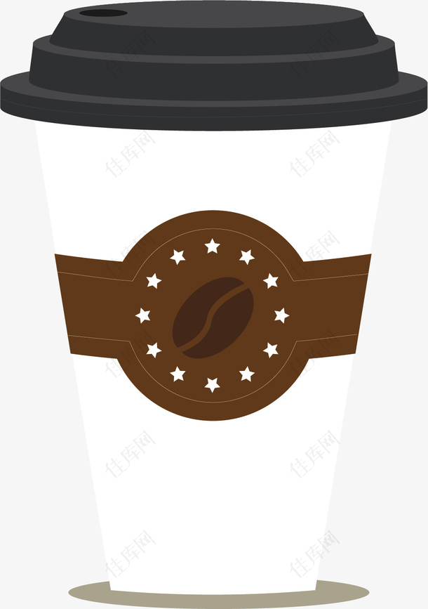 矢量图一个咖啡杯
