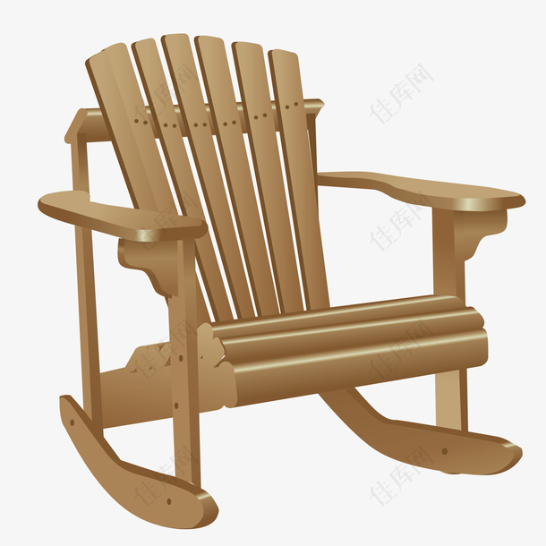 矢量木躺椅