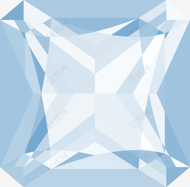 几何透明水晶钻石素材