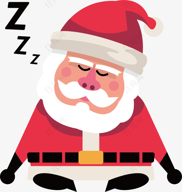 睡觉打呼噜的圣诞老人