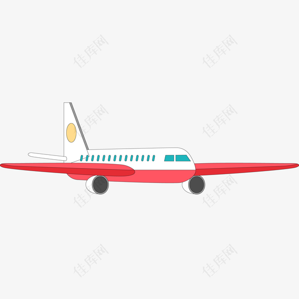 扁平化飞机航班设计矢量图