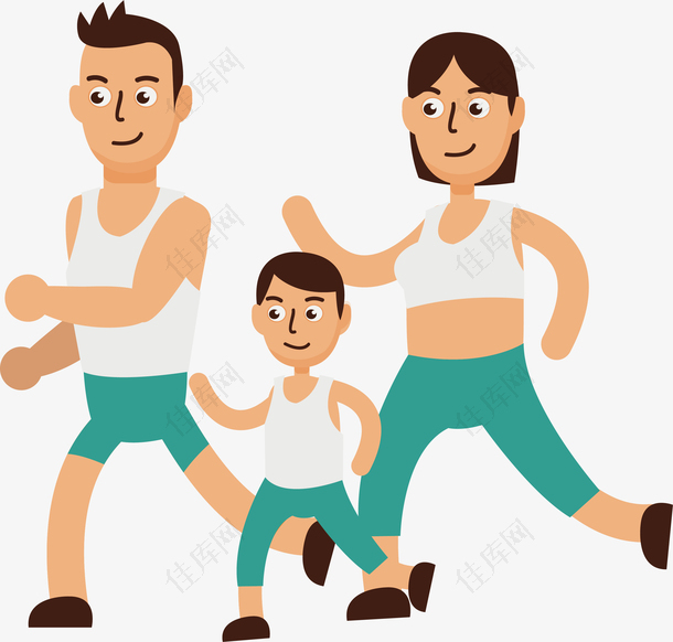 全家跑步健身