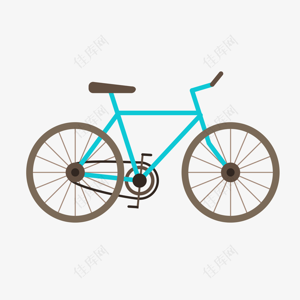 手绘卡通自行车图案