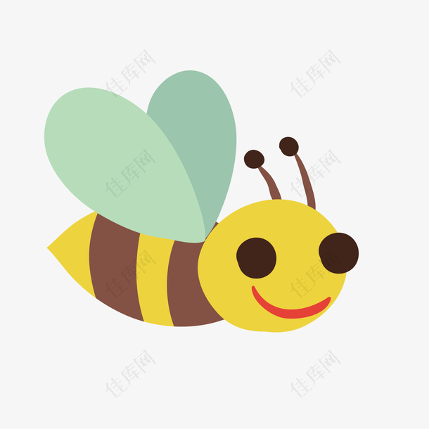 卡通扁平化蜜蜂设计