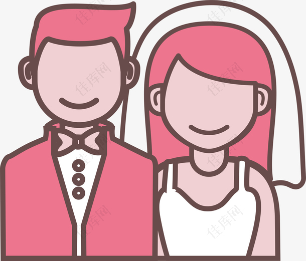 粉色结婚婚礼图标