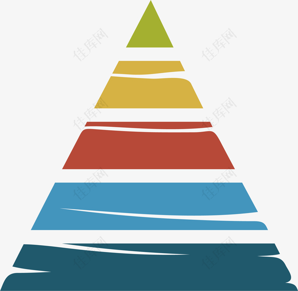 矢量PPT创意设计三角形数据图表