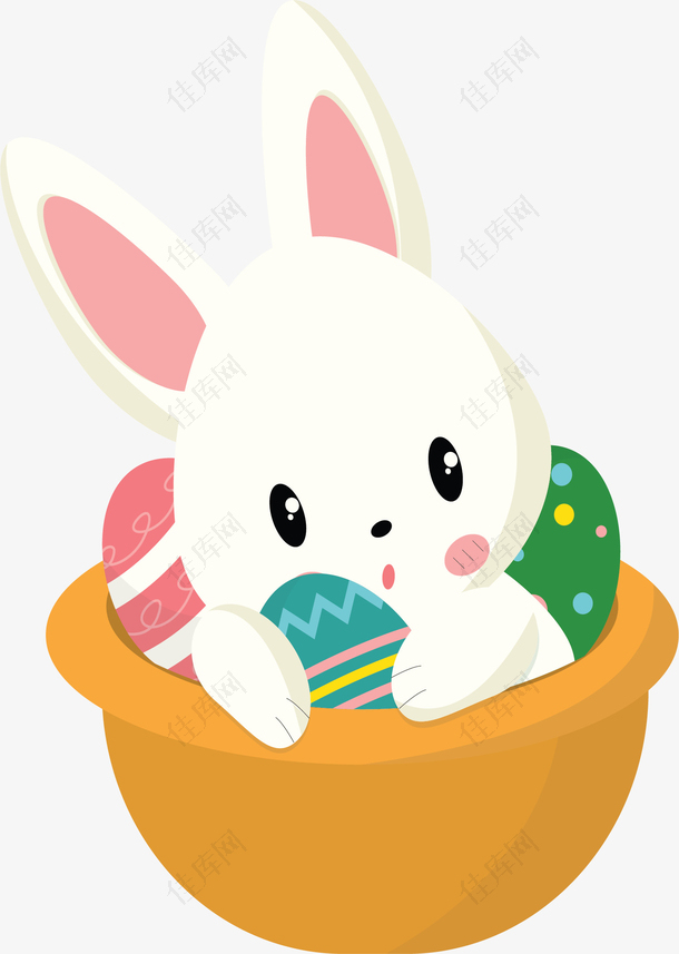 可爱呆萌的复活节兔子