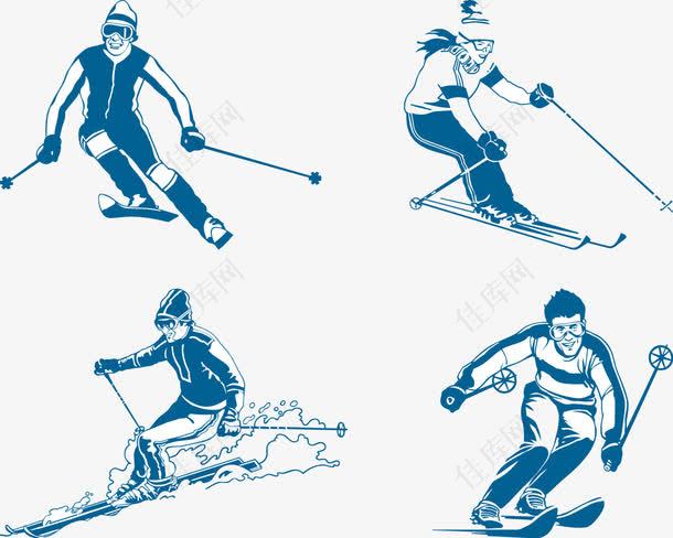 矢量滑雪运动员