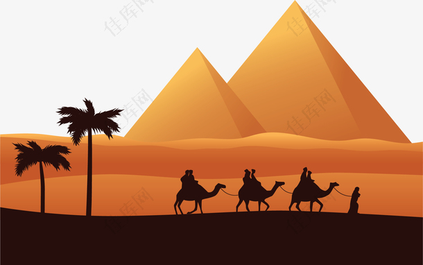 美丽埃及黄昏沙漠