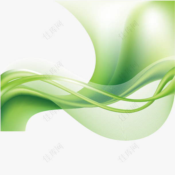 绿色柔和曲线