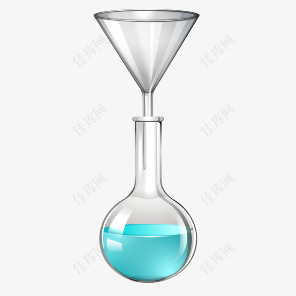 蓝色化学烧杯元素