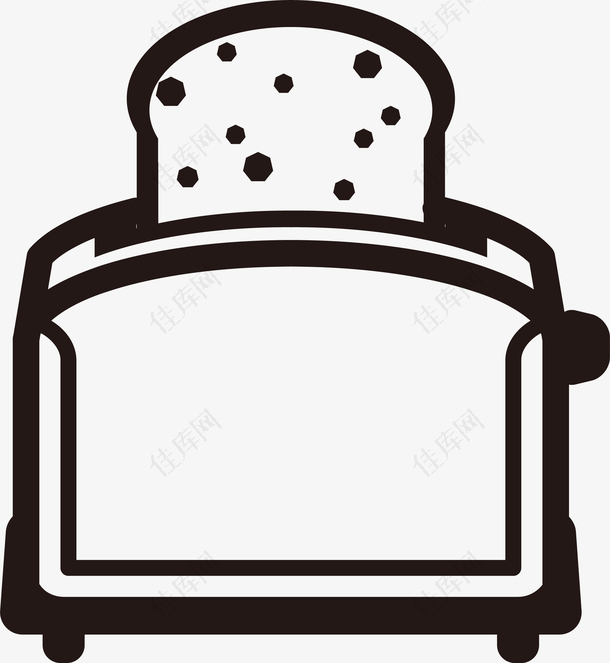 手绘烤面包机
