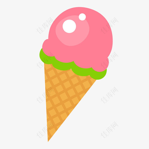 卡通冰淇淋矢量图下载