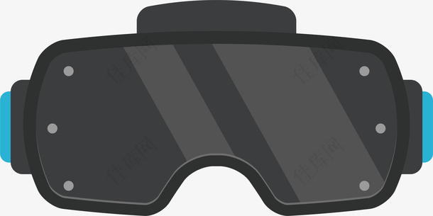眼罩虚拟现实游戏矢量素材