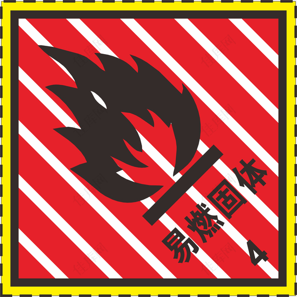 易燃固体火警防范标志