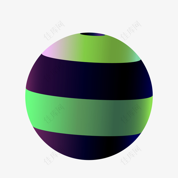 彩色立体矢量五彩球