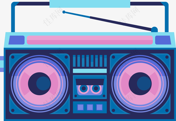 酷炫复古收音机图标设计